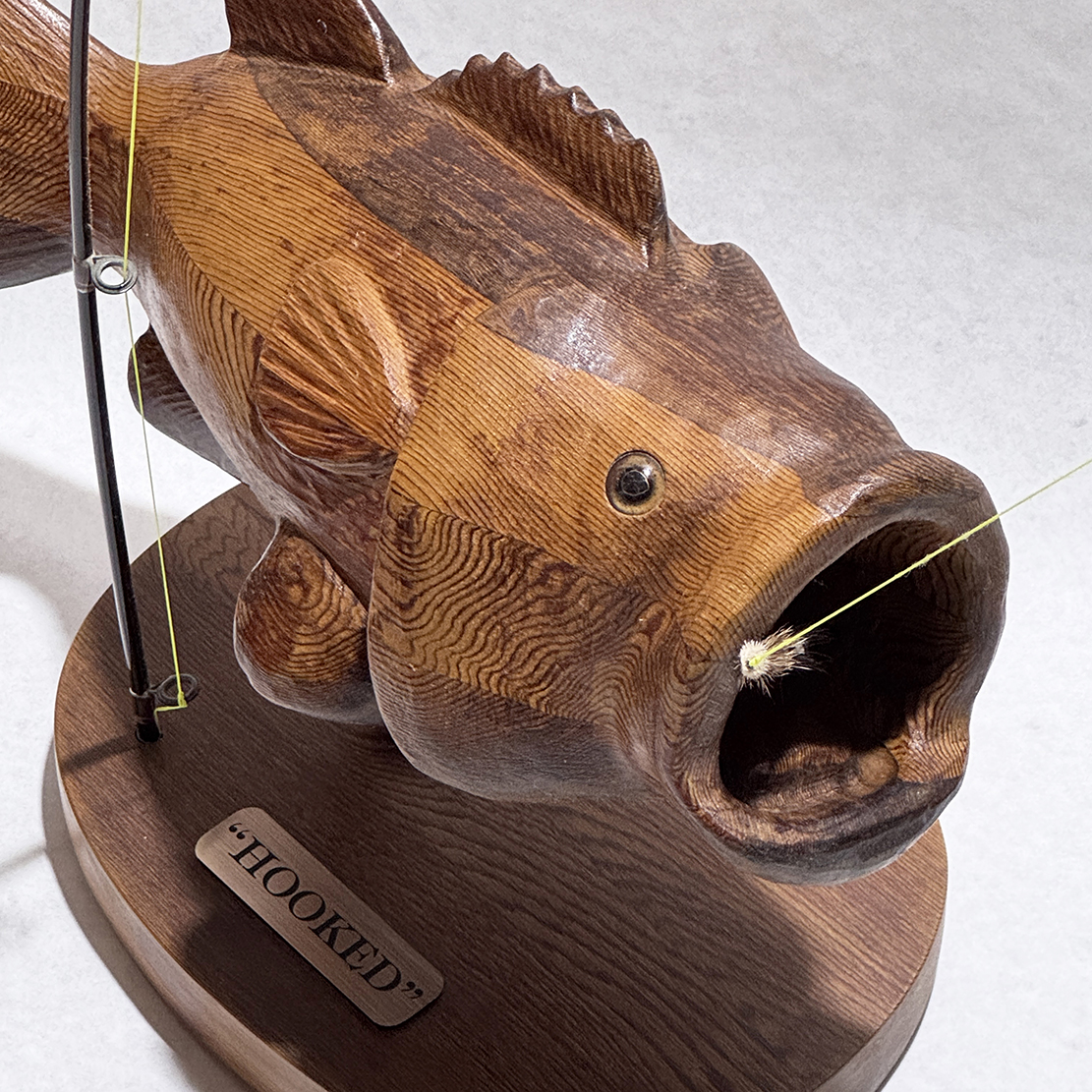 Largemouth Bass hooked with old