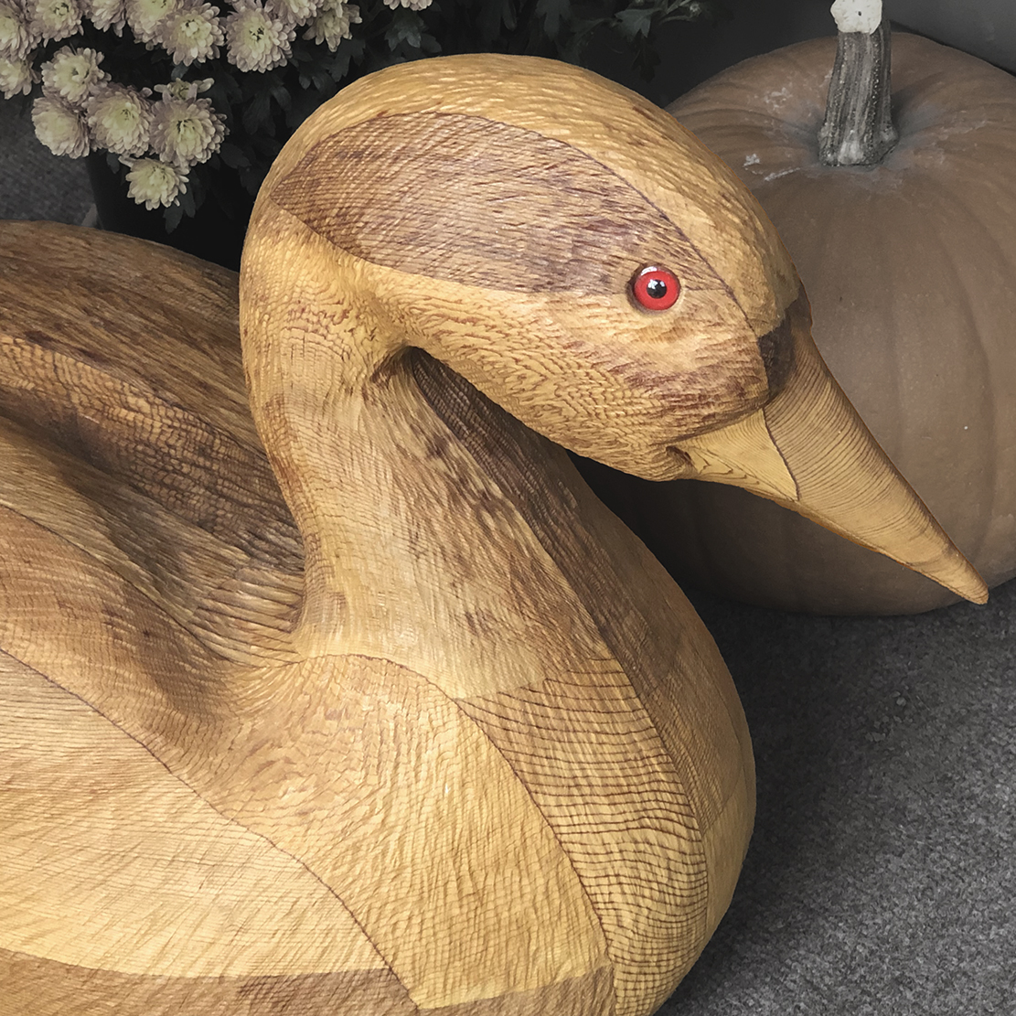 carved loon